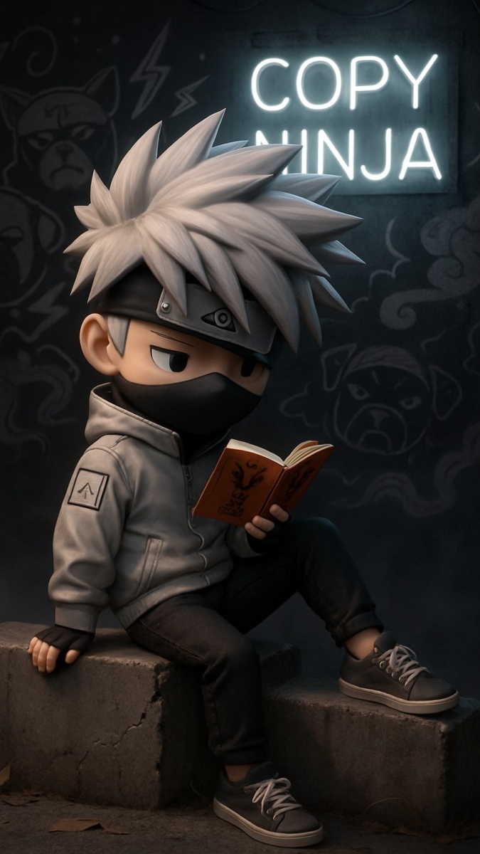 Hình nền Kakashi 3D đáng yêu