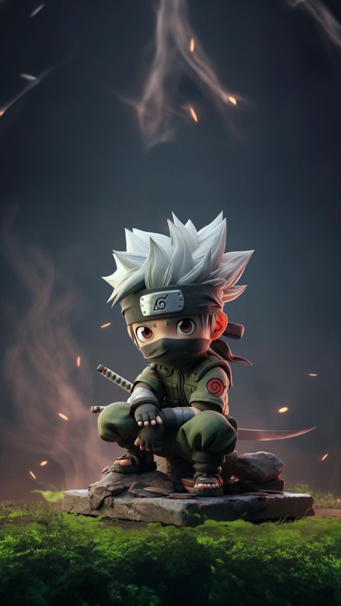 Hình nền Kakashi chibi ấn tượng