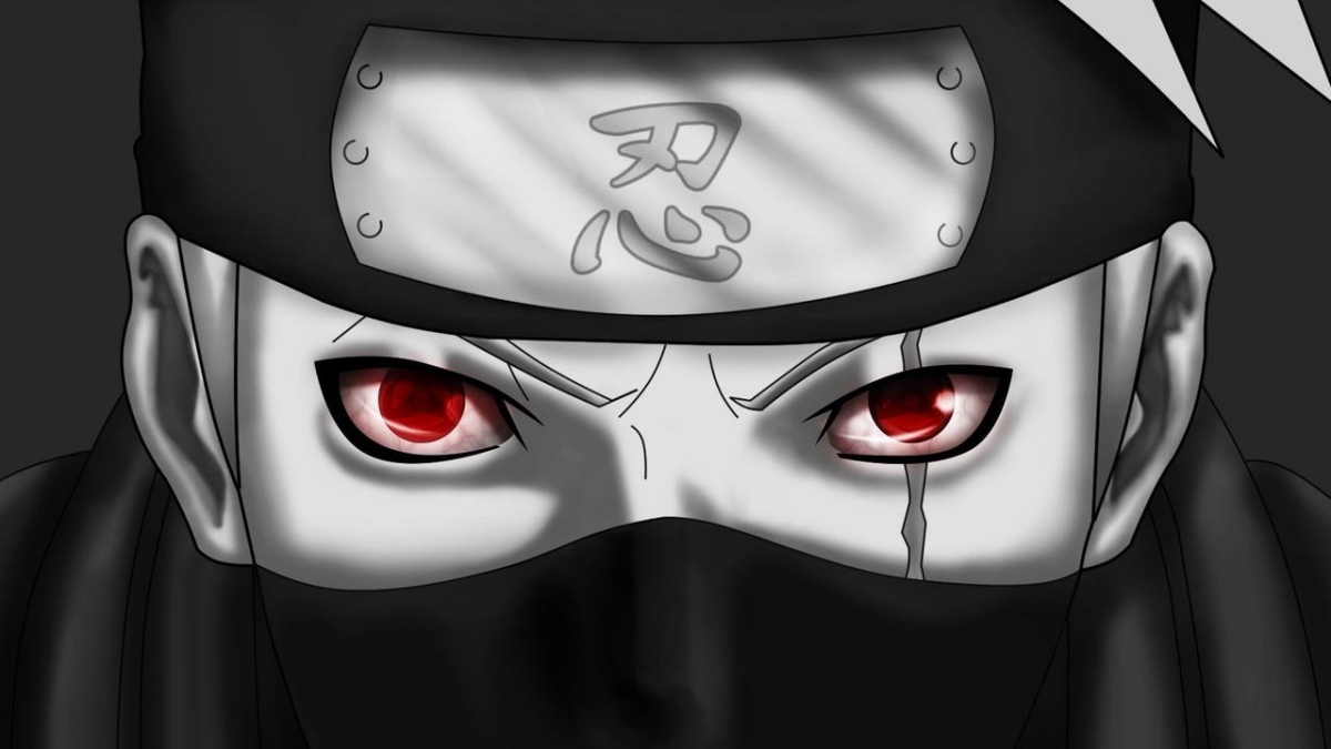 Hình nền Kakashi với đôi mắt đỏ