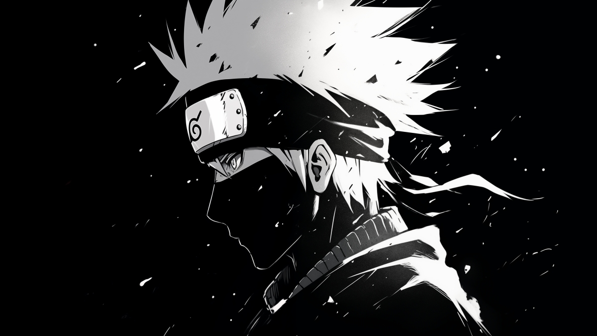 Hình nền Kakashi trắng đen