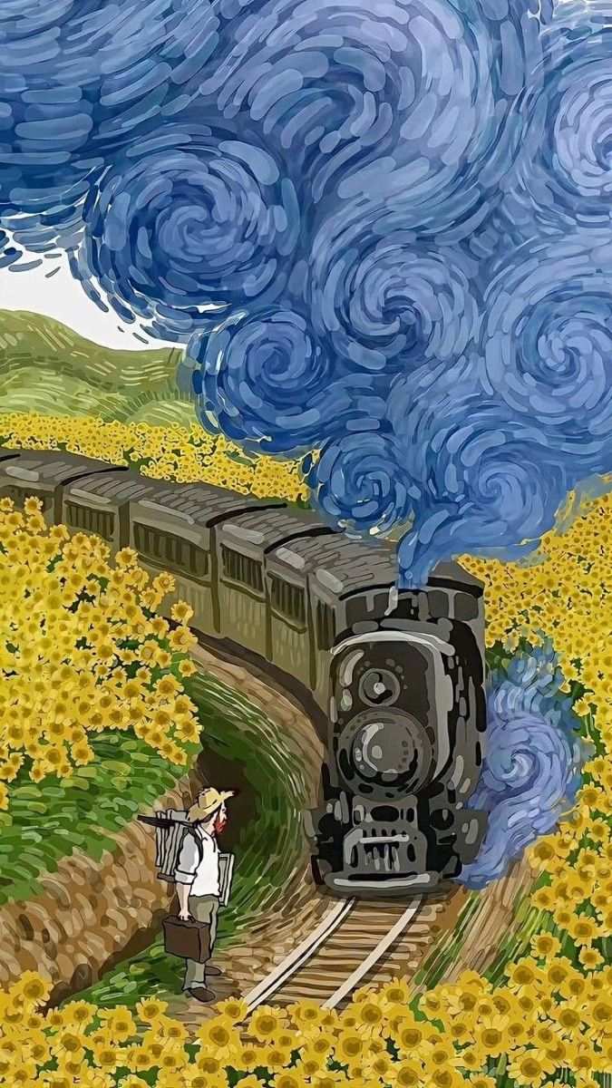 Hình nền Van Gogh trừu tượng