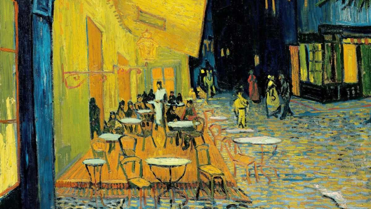 Hình nền Van Gogh với tác phẩm Quán cà phê ban đêm