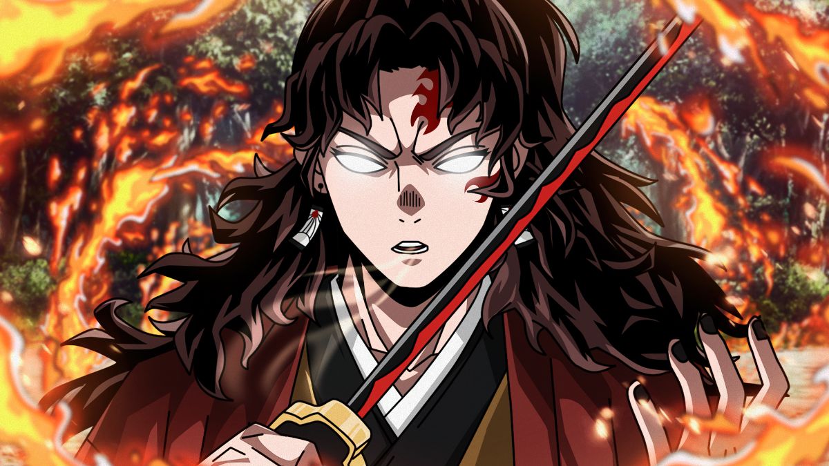Hình nền Yoriichi đầy lửa