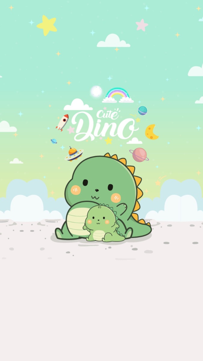 Hình ảnh Khủng Long cute màu pastel dễ thương