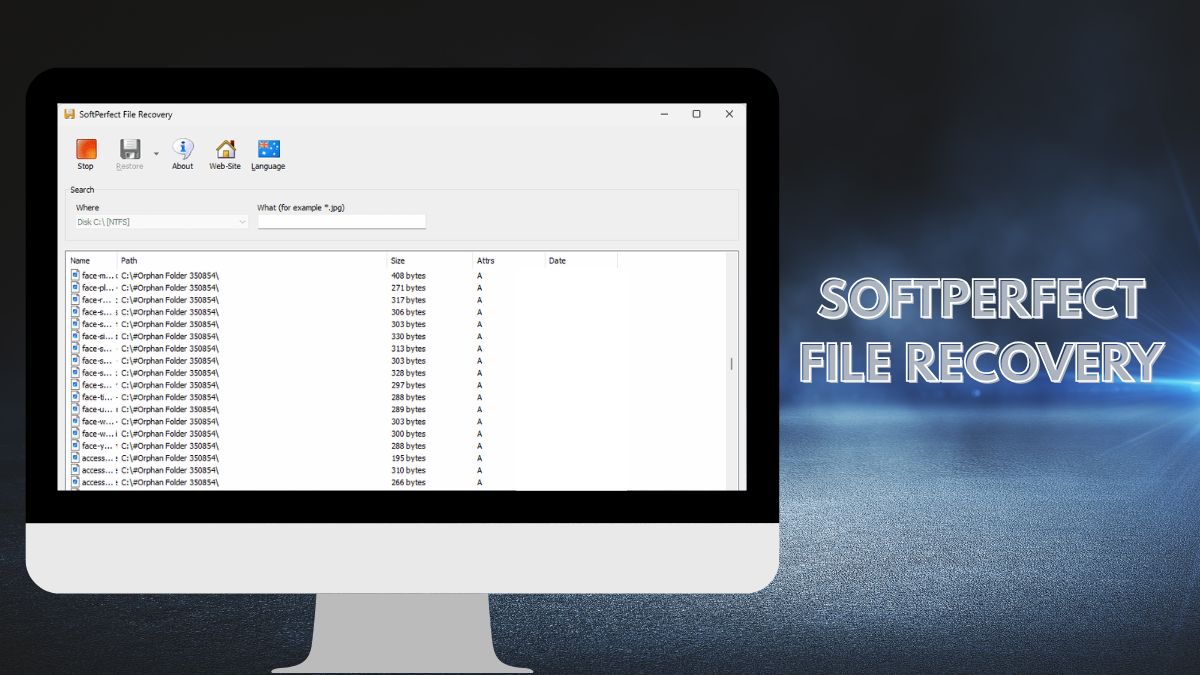 Phần mềm khôi phục dữ liệu ổ cứng SoftPerfect File Recovery