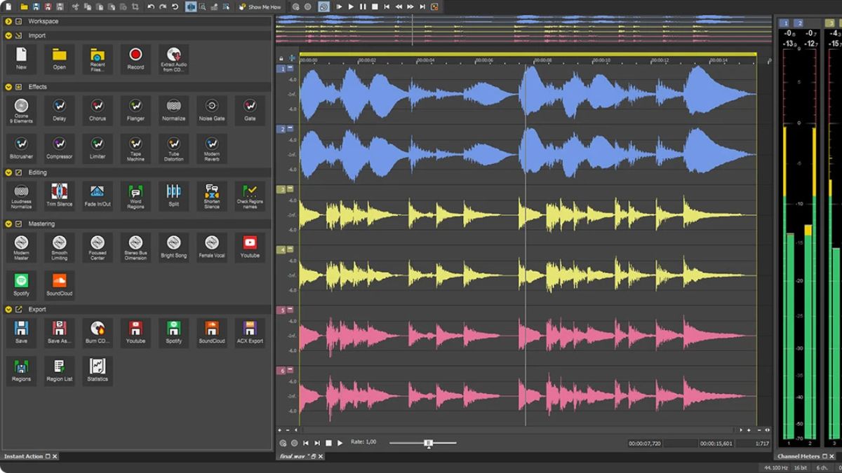 Phần mềm thu âm trên máy tính Sound Forge