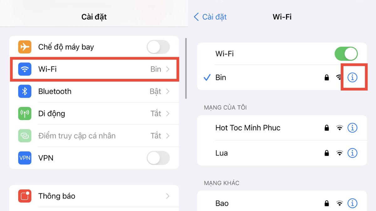 Cách thiết lập Proxy trên điện thoại - bước 1
