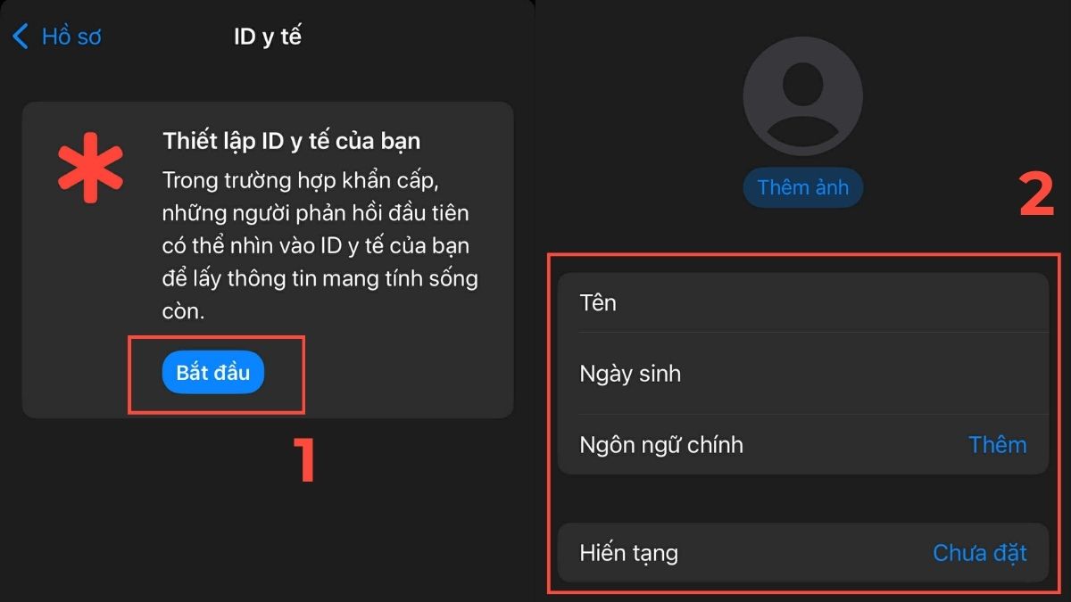 Cách cài số điện thoại ưu tiên trên iPhone bằng cách thêm số liên hệ vào Emergency Contact - bước 1