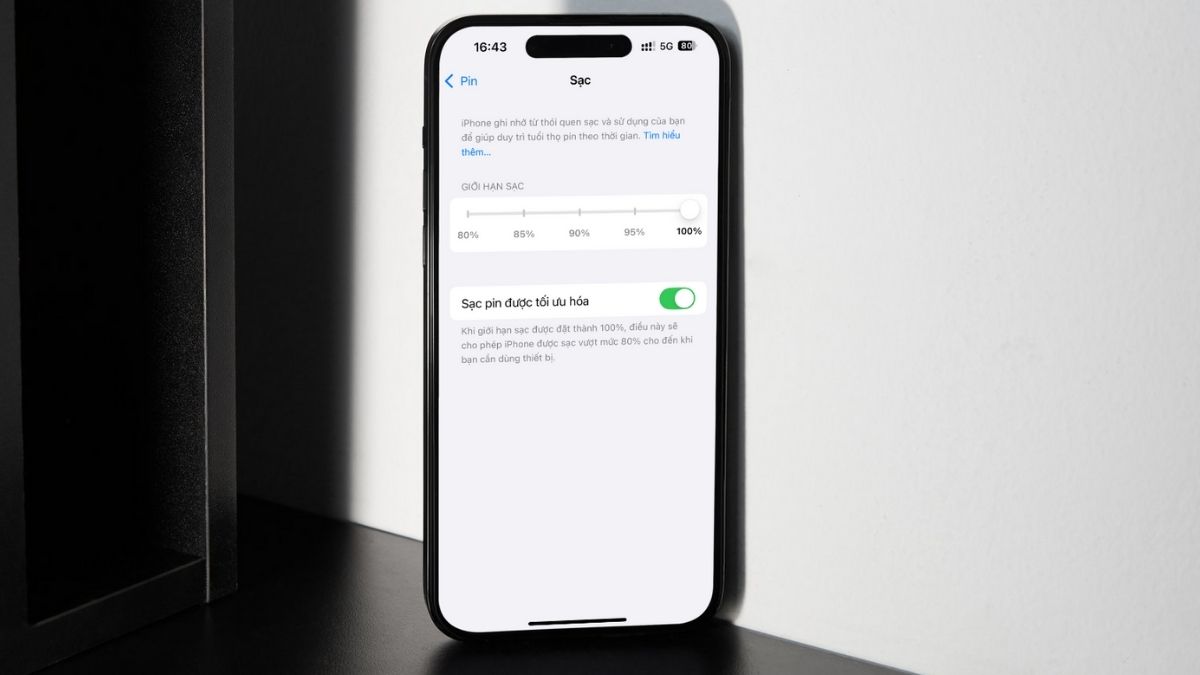 Chế độ sạc pin tối ưu hóa trên iPhone