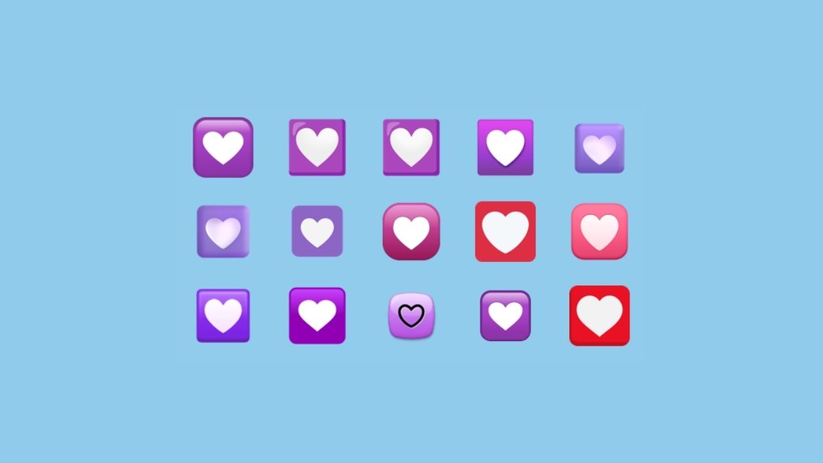 Các icon trái tim trắng