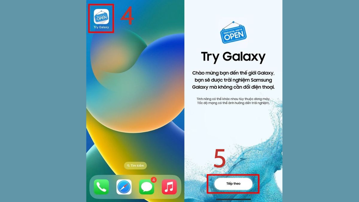 Cách sử dụng Try Galaxy on your iPhone - bước 2
