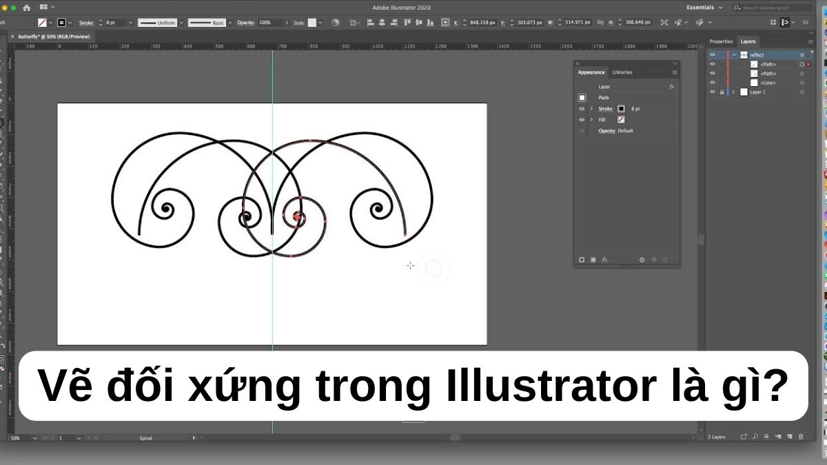 Tìm hiểu kỹ thuật vẽ đối xứng trong Illustrator