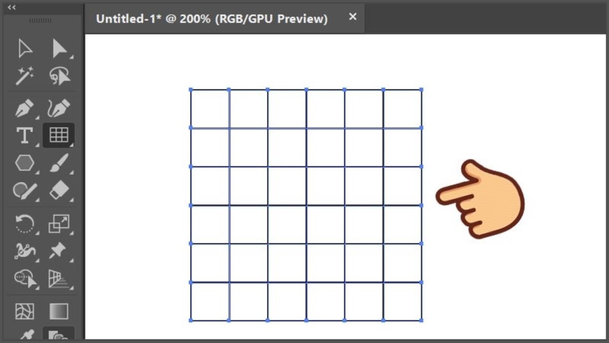 Sử dụng Grid để vẽ đối xứng trong Illustrator - bước 4