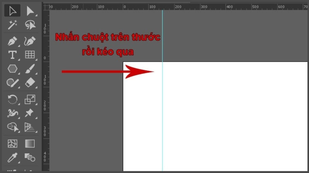 Sử dụng Guide để vẽ đối xứng trong Illustrator - bước 2