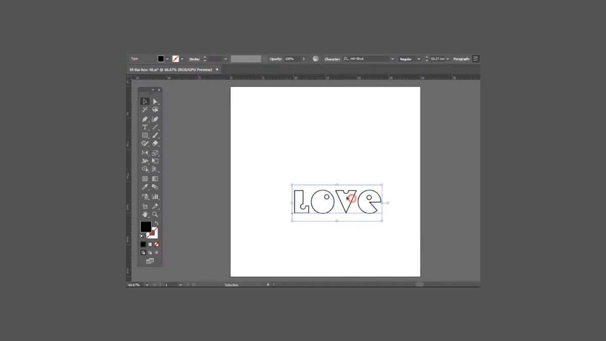 Sử dụng Reflect Tool để vẽ đối xứng trong Illutrator - bước 1