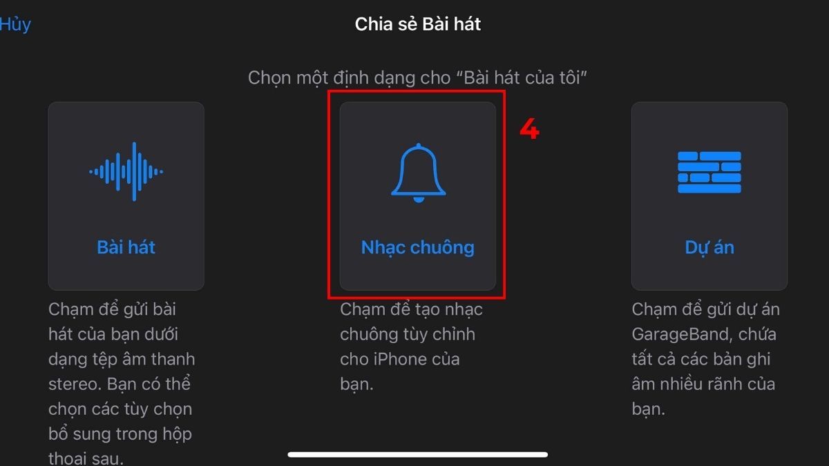 Cách xóa nhạc chuông trên iPhone bằng GarageBand - bước 4