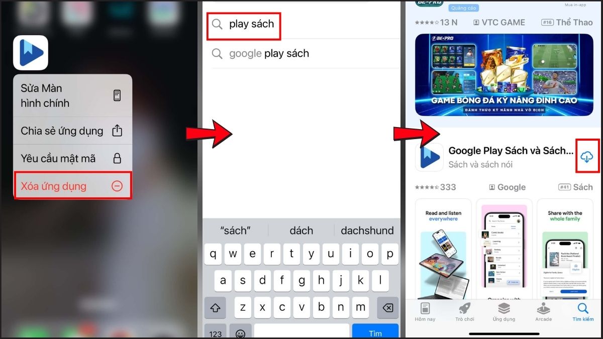 Xóa và cài đặt lại ứng dụng bị lỗi, treo để khắc phục tình trạng điện thoại nhanh hết pin