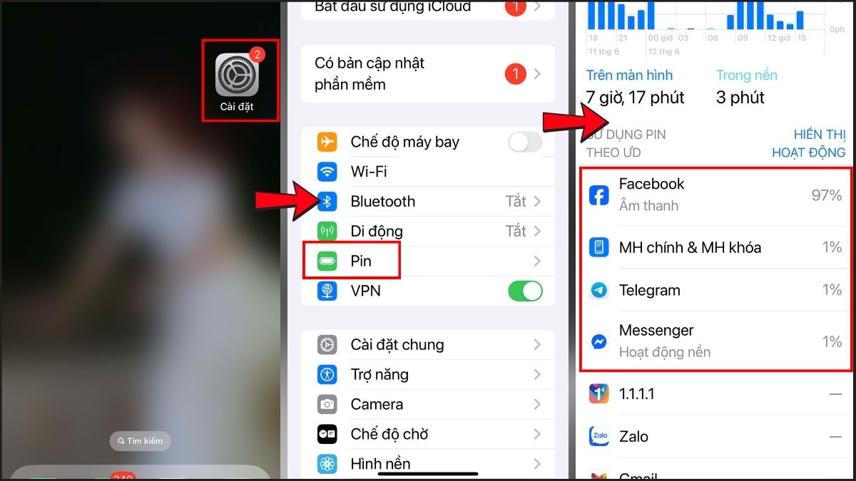 Cách kiểm tra ứng dụng nào đang làm hao pin trên iOS