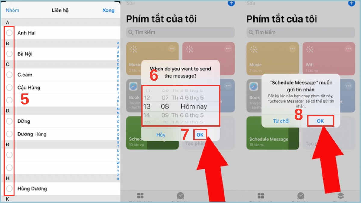Hẹn giờ gửi tin nhắn trên iPhone bằng Scheduled - bước 3