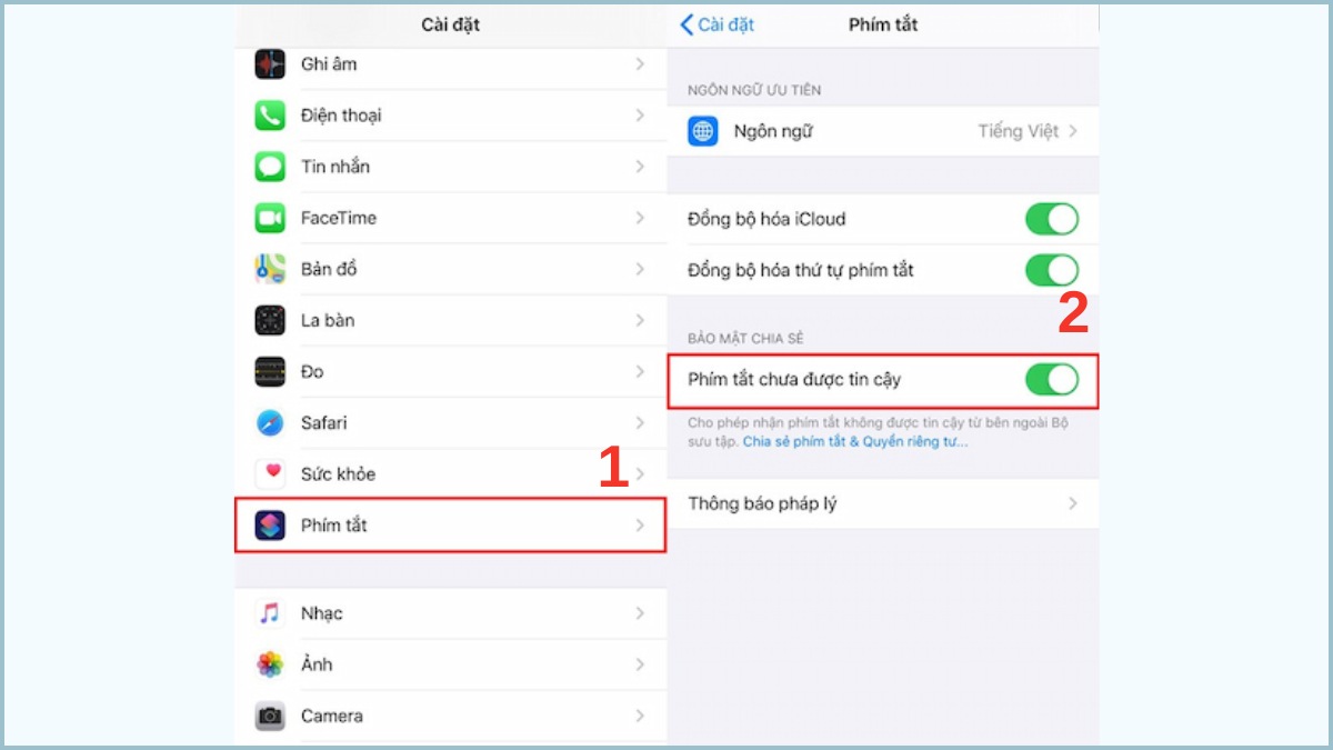 Hẹn giờ gửi tin nhắn trên iPhone bằng Siri Shortcuts iOS 12 - bước 1