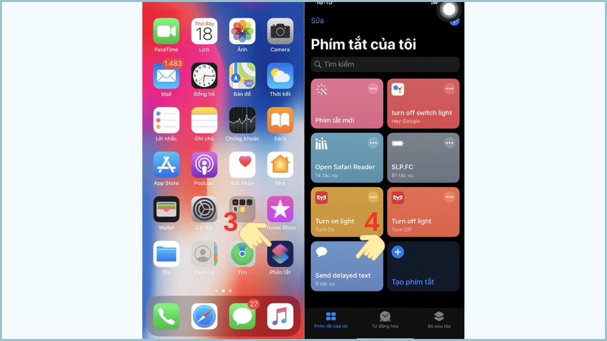 Hẹn giờ gửi tin nhắn trên iPhone bằng Siri Shortcuts iOS 12 - bước 2