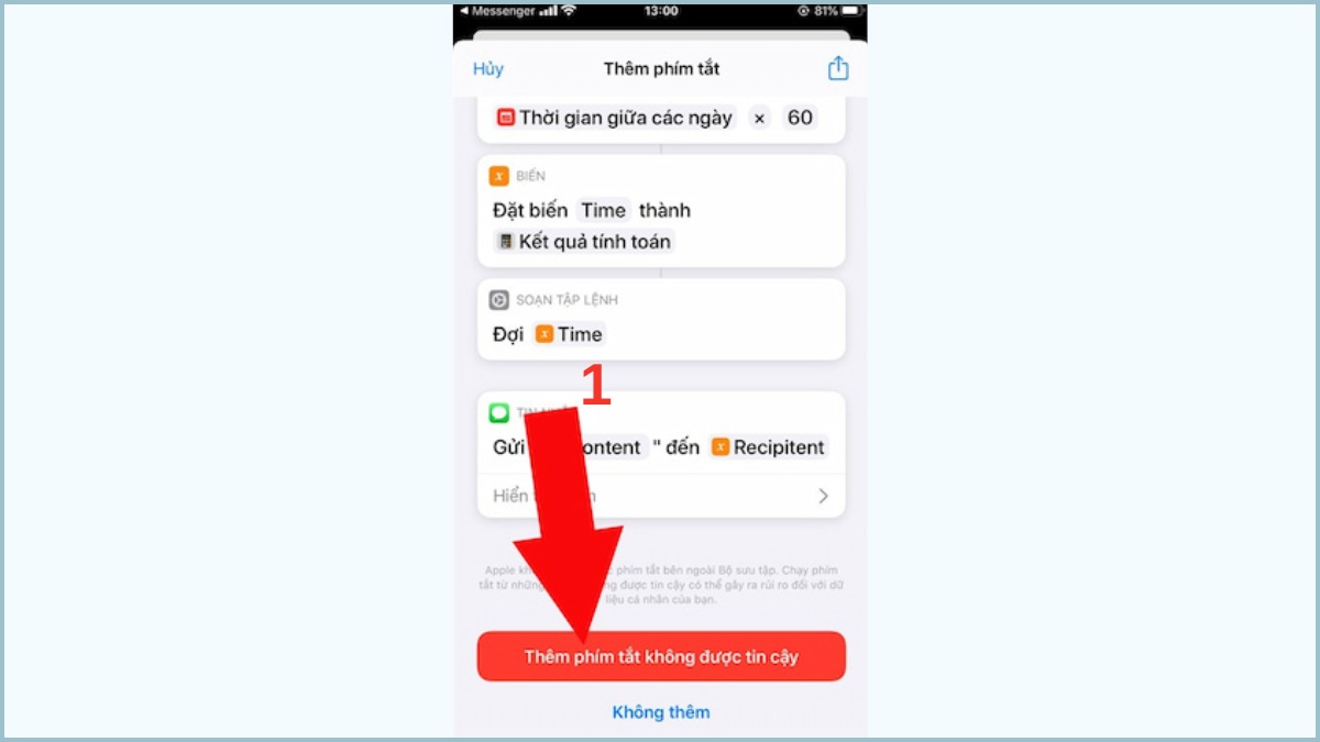 Hẹn giờ gửi tin nhắn trên iPhone bằng Scheduled - bước 1