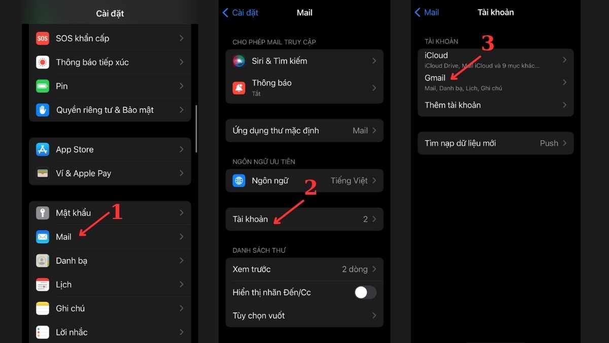 Kiểm tra tài khoản Gmail đã được liên kết với iPhone