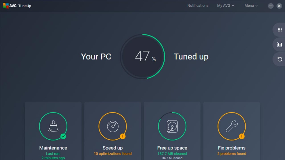 Phần mềm dọn rác máy tính AVG PC TuneUp 