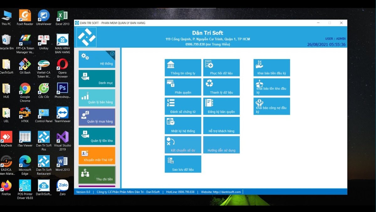 Phần mềm tính tiền Dân Trí Soft