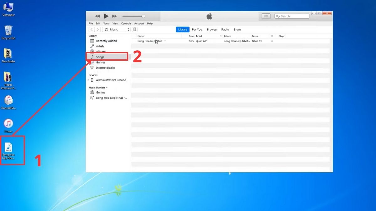 Tải nhạc chuông iPhone 11 Pro Max bằng iTunes Store - bước 1