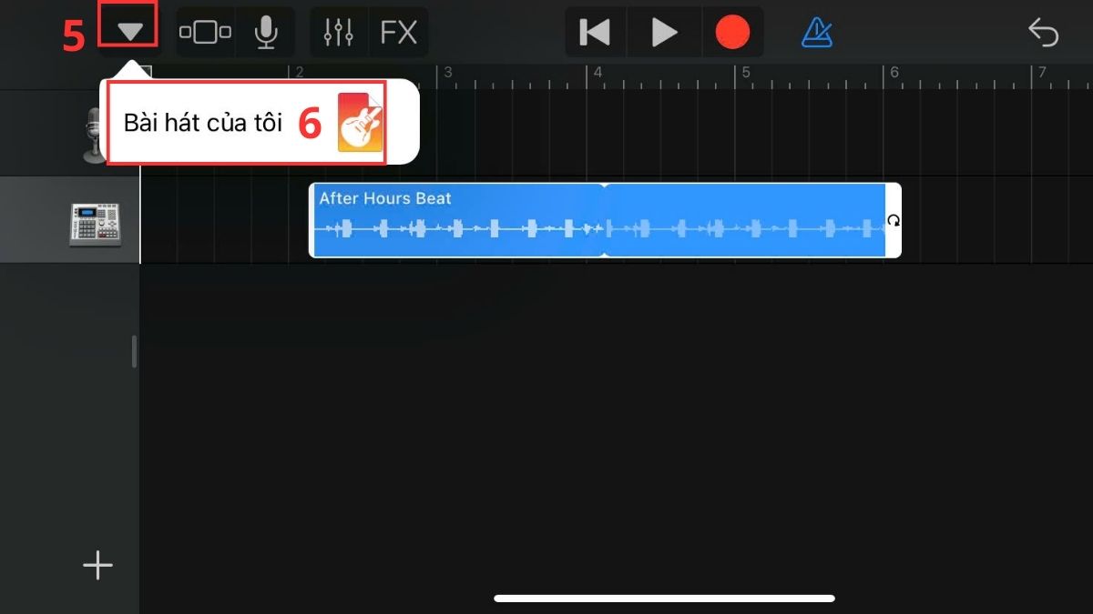 Tải nhạc chuông iPhone 11 Pro Max bằng GarageBand - bước 4