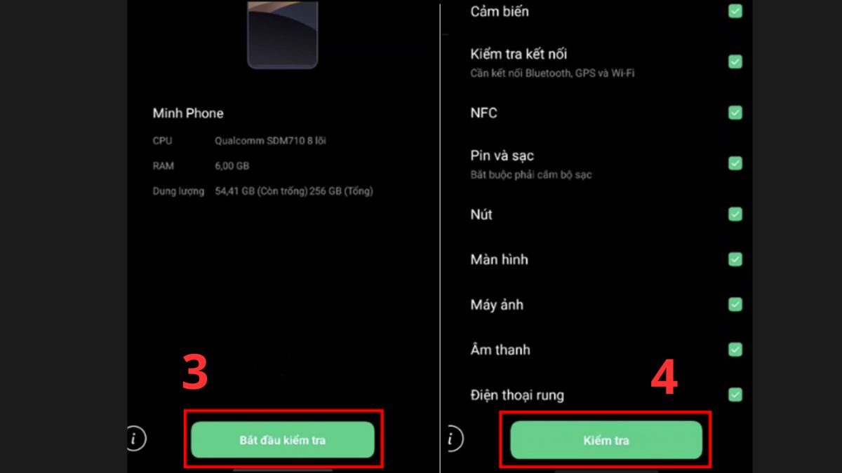 Cách test màn hình OPPO bằng Trình quản lý điện thoại - bước 2
