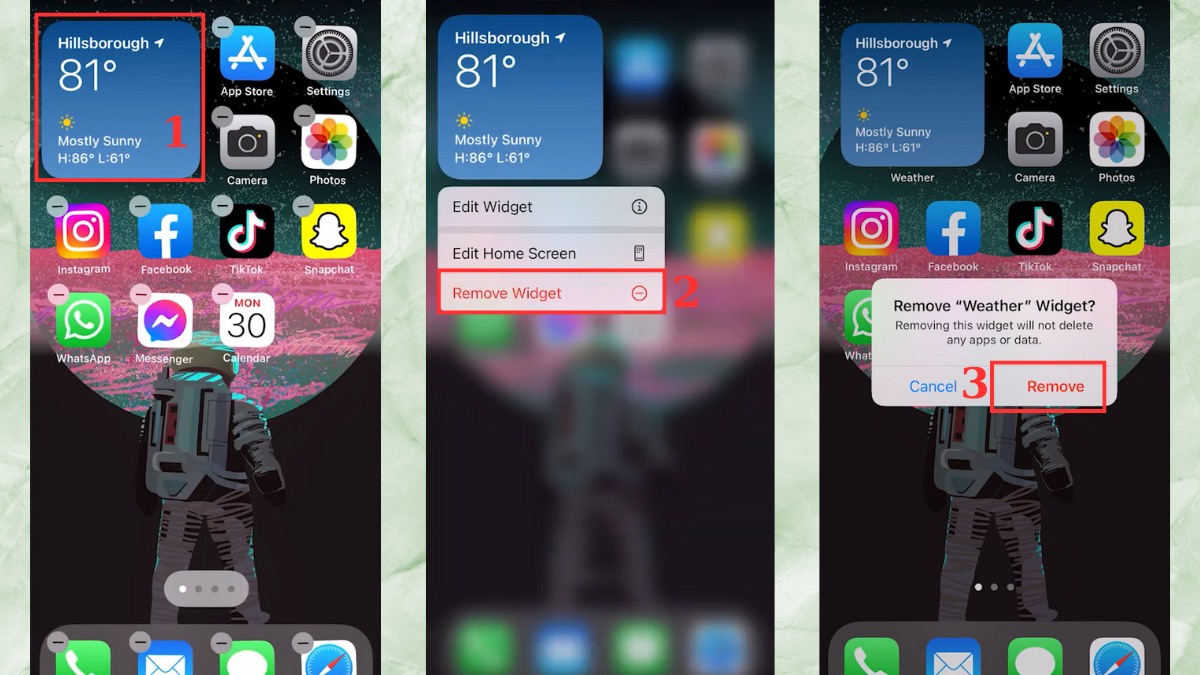 Cách xóa Widget đơn giản trên iPhone