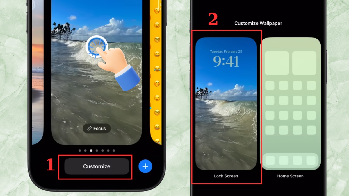 Cách thêm Widget vào màn hình khóa iPhone - bước 1