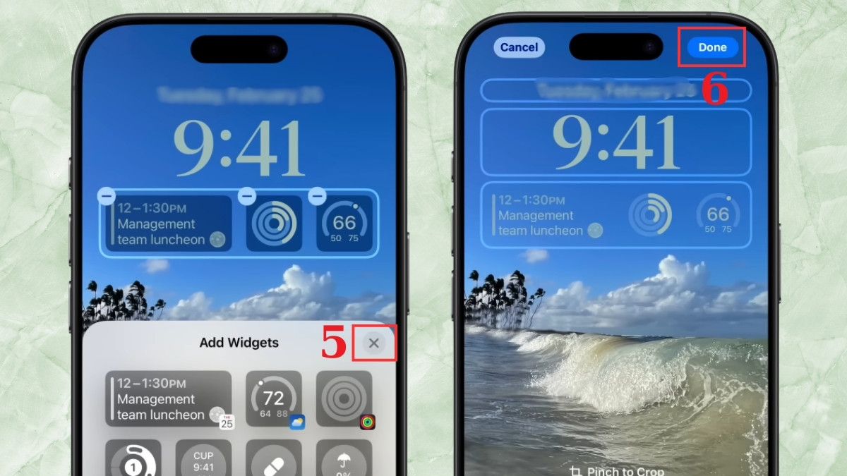 Cách thêm Widget vào màn hình khóa iPhone - bước 3