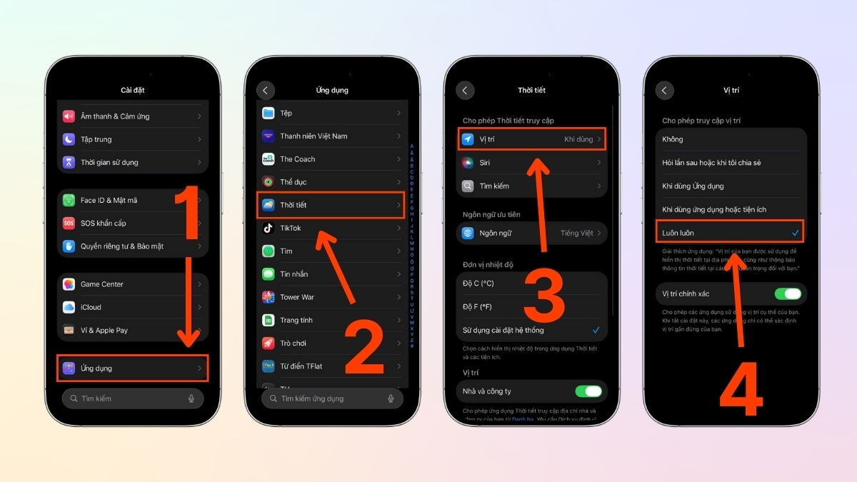Khắc phục lỗi thời tiết trên iPhone không hoạt động bằng cách cho phép truy cập vị trí