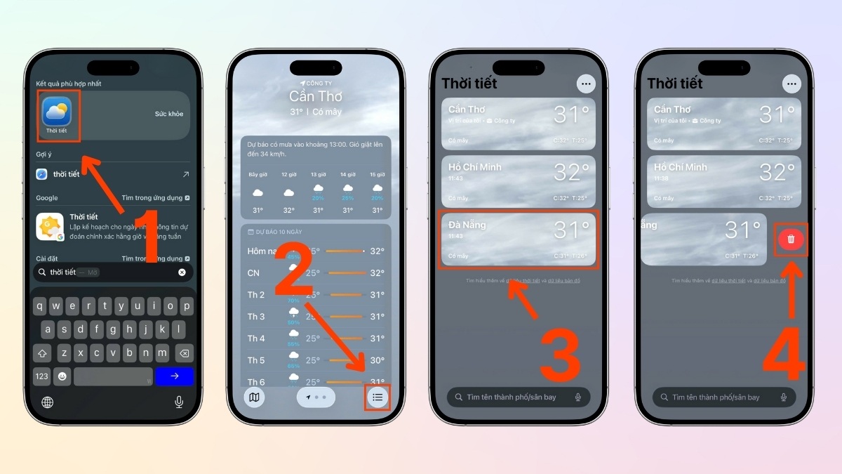 Khắc phục lỗi thời tiết trên iPhone không hoạt động bằng cách xóa vị trí đã lưu trữ