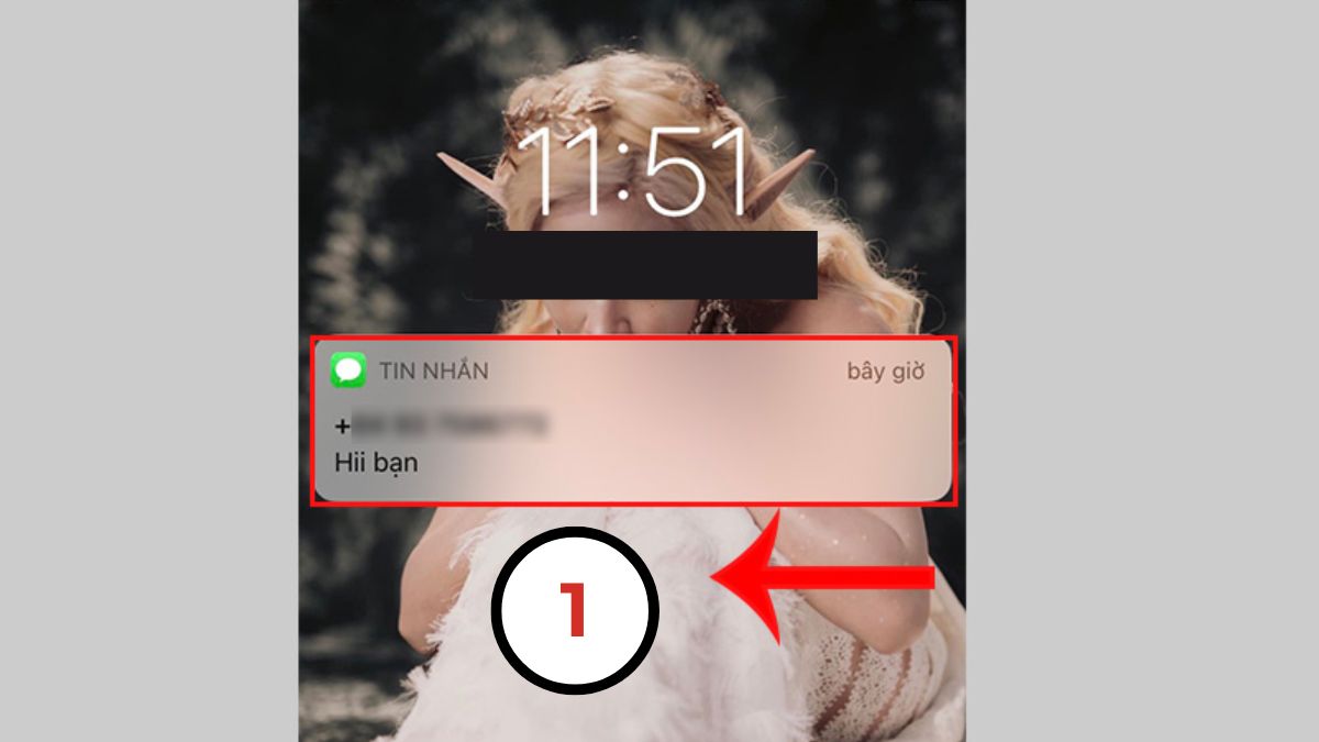 Xem thông báo iPhone trên màn hình khóa - bước 1, 2