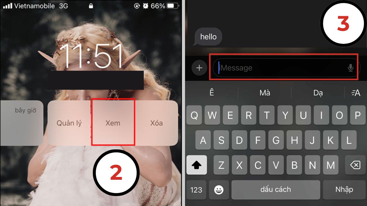 Xem thông báo iPhone trên màn hình khóa - bước 3
