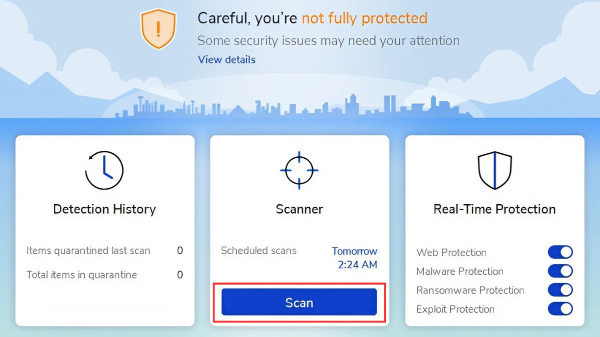 Cách dùng Malwarebytes Free quét mã độc
