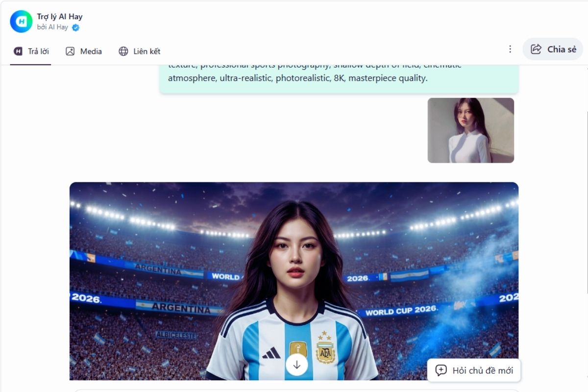 AI tạo ảnh trend World Cup của AI Hay có gì hot