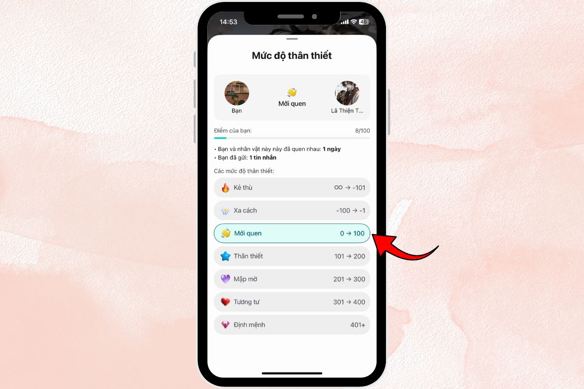 Nhấn vào bàn tay bên trên