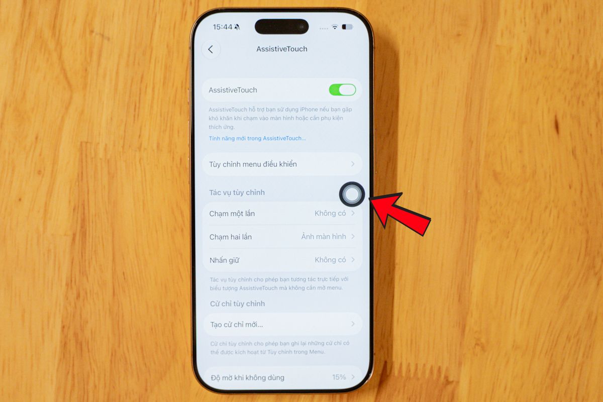 Hoàn tất bật AssistiveTouch