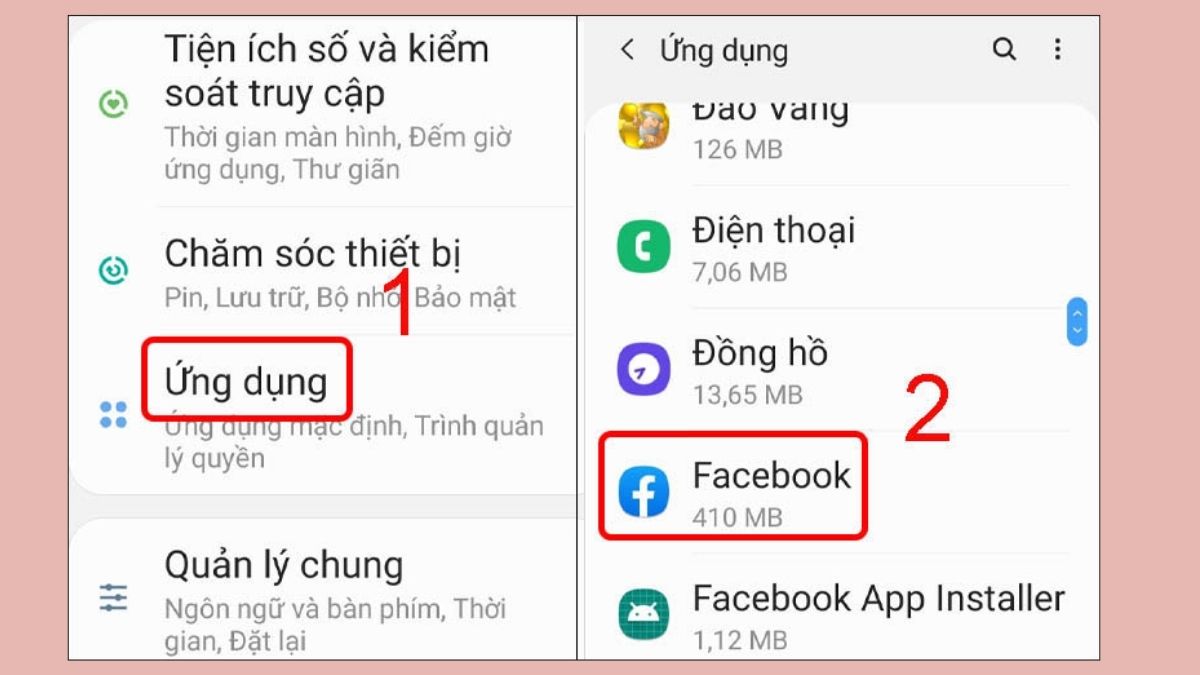 Mở cài đặt điện thoại