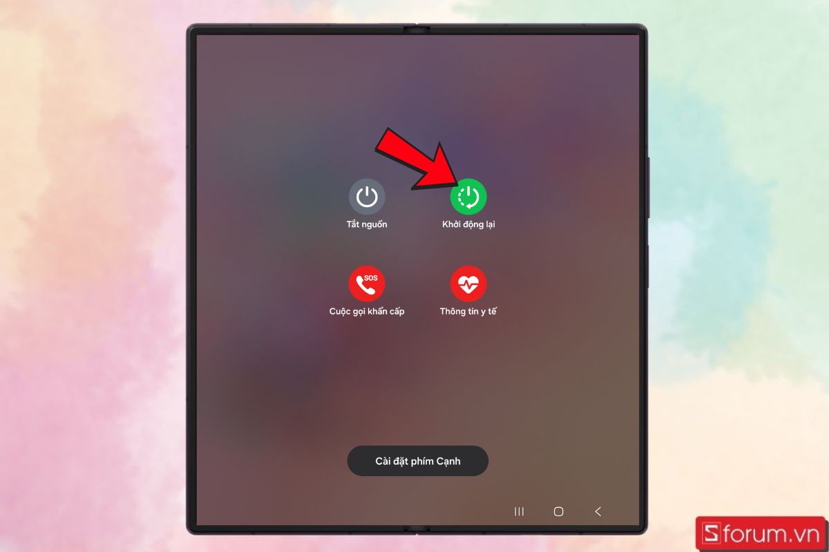 Chọn Khởi động lại