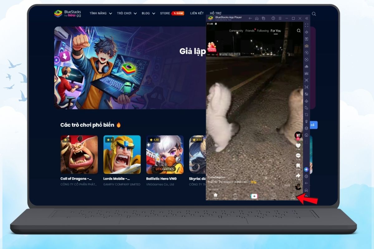 mở TikTok trên trình giả lập