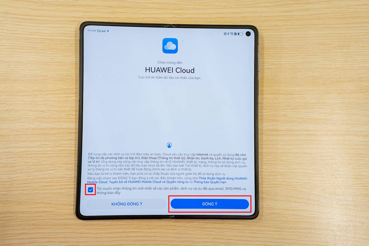 đồng ý Huawei ID
