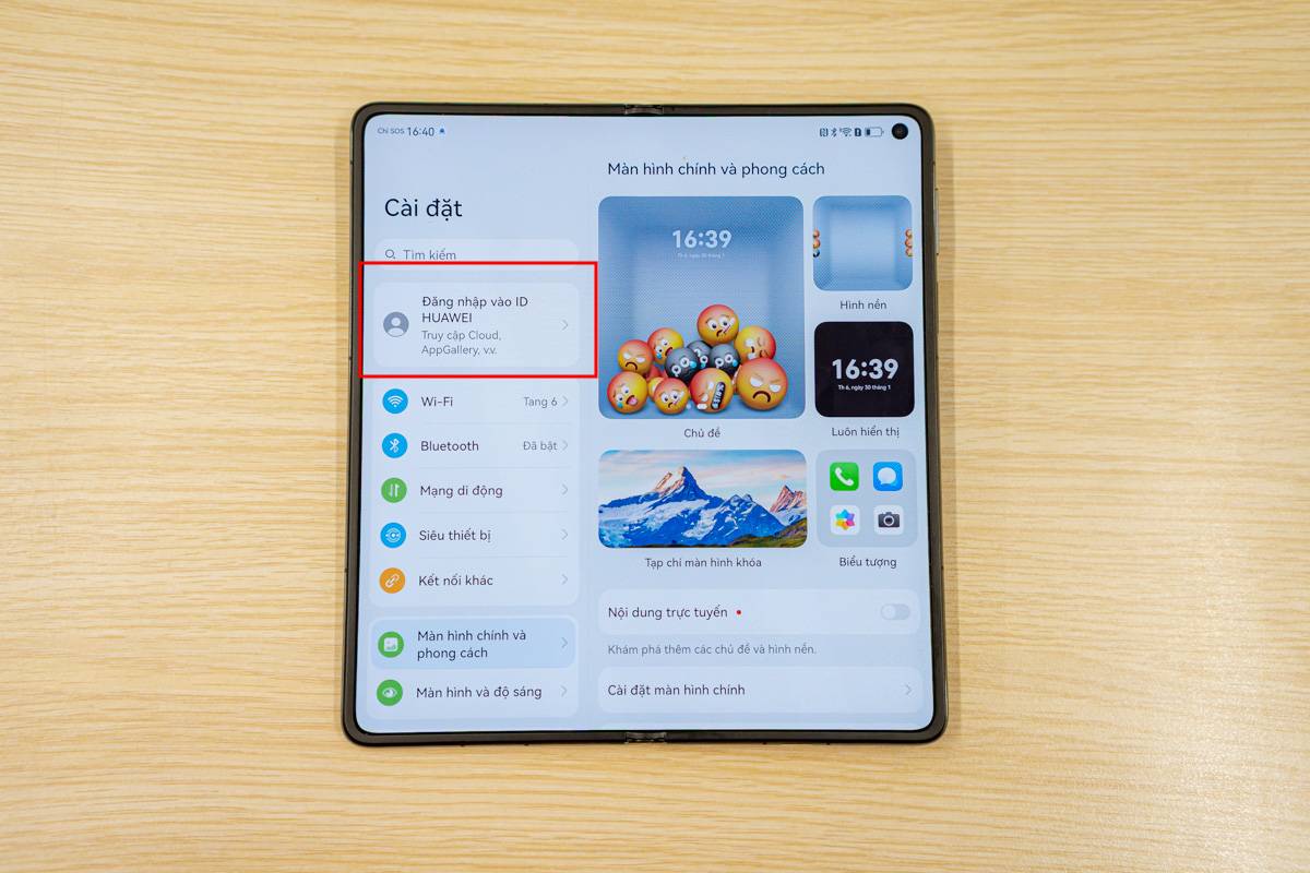 Đăng nhập vào ID Huawei
