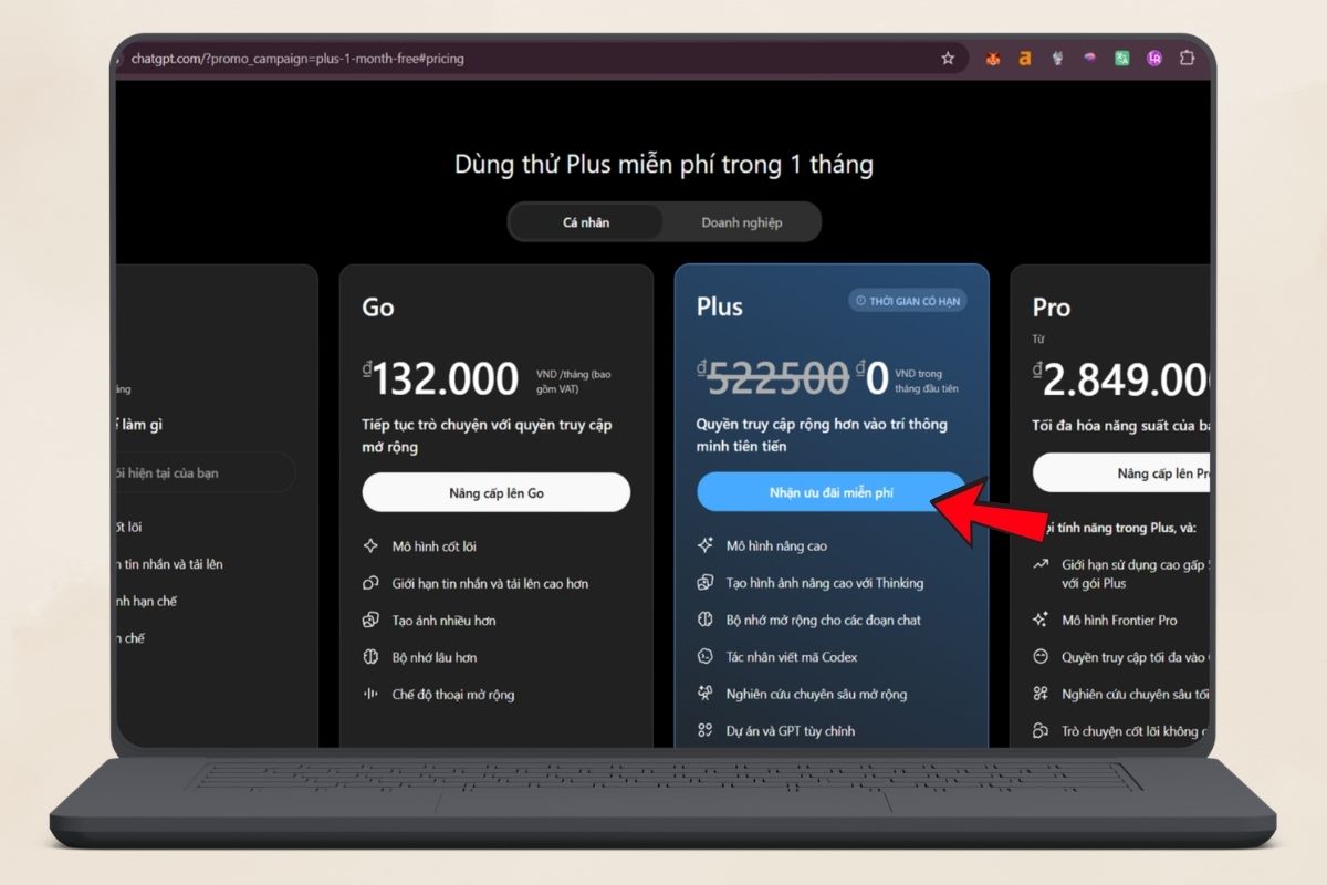 lựa chọn gói phù hợp