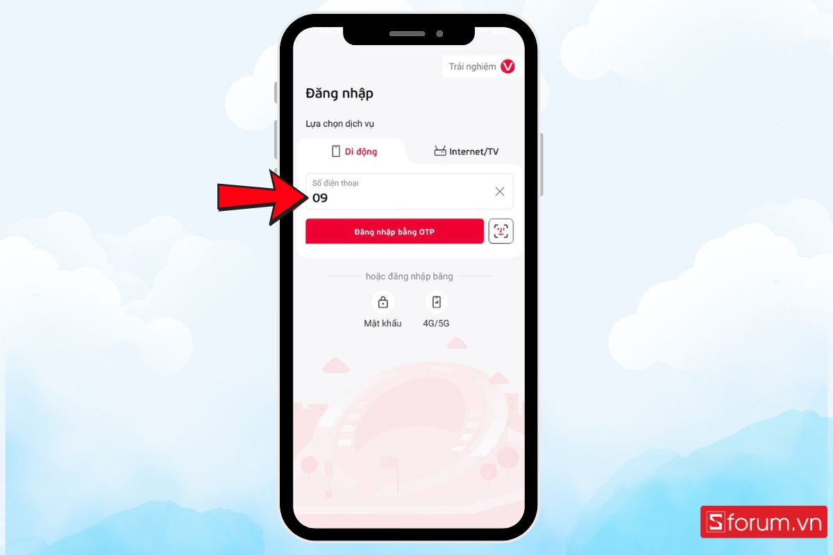 Mở ứng dụng My Viettel